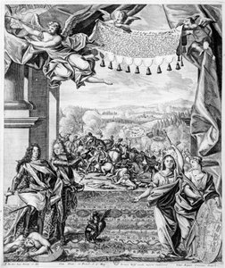 The Battle of Malplaquet, 11th September 1709, Engraved by Jeremias Wolff and Johann August Corninus